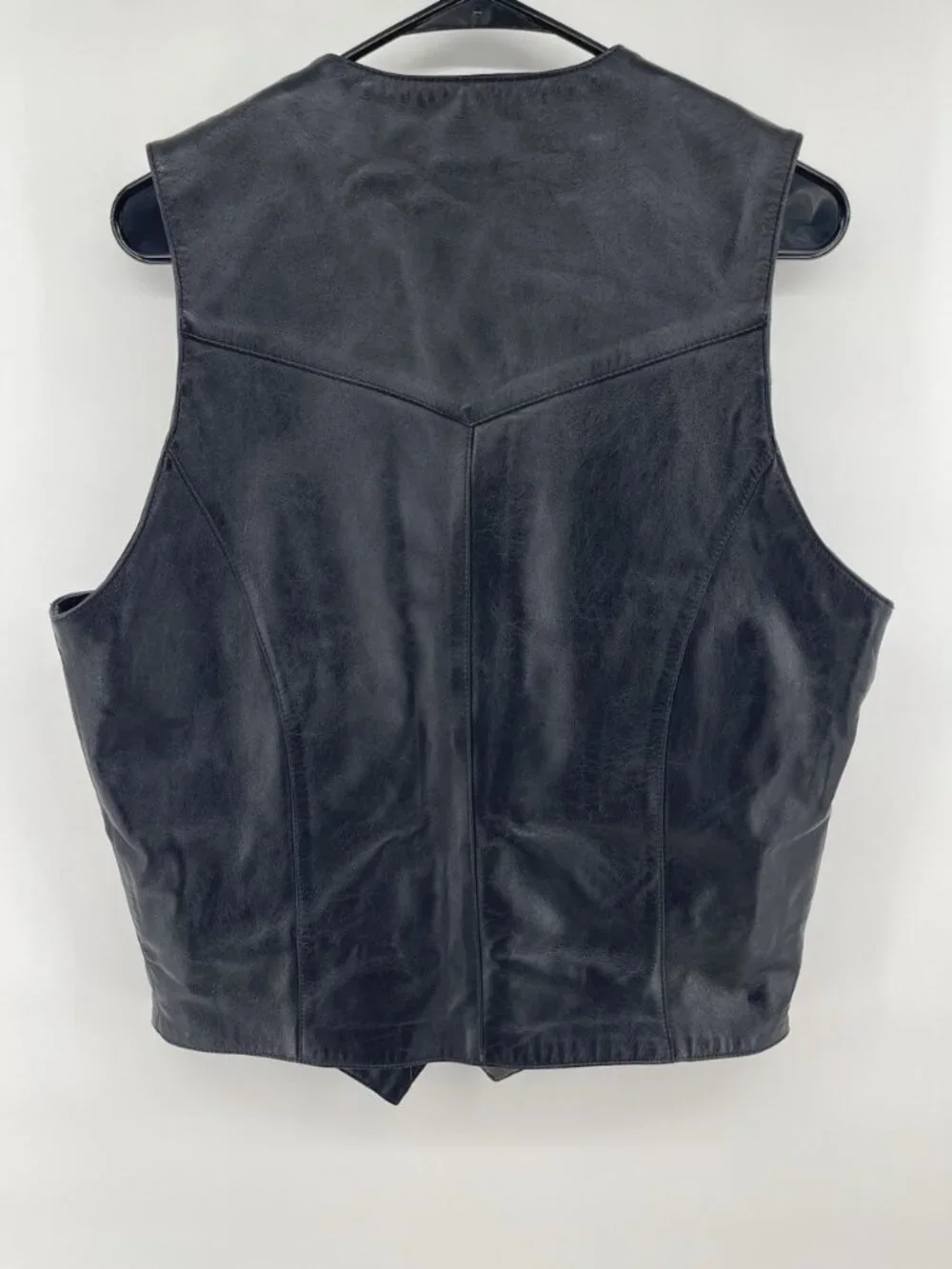 Cripple Creek Men's Black 100% Leather Western Cowboy Rodeo Vest Small Bikercore